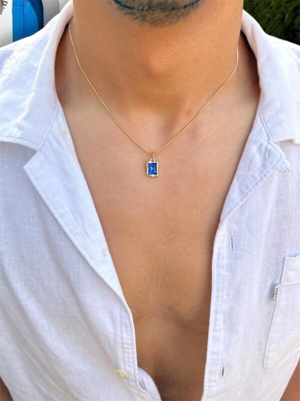 Blue stone necklace
