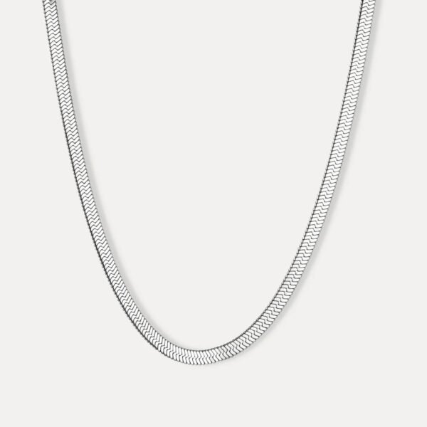SILVER FLAT SNAKE CHAIN - Image 3