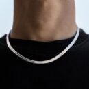 SILVER FLAT SNAKE CHAIN