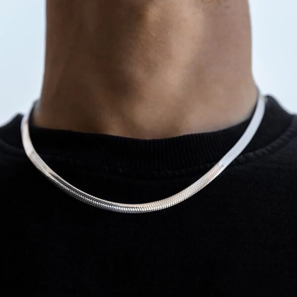 SILVER FLAT SNAKE CHAIN - Image 2