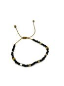 Black and gold stones bracelet