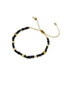 Black and gold stones bracelet