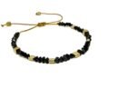 Black and gold stones bracelet